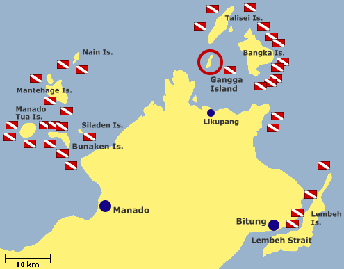 pontos de mergulho suawesi norte